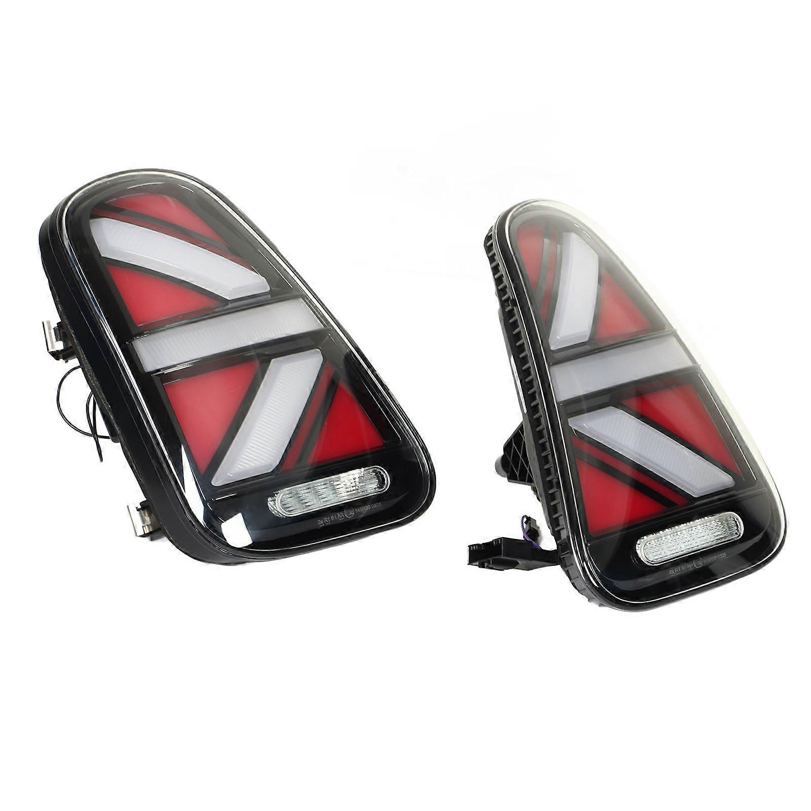 Full LED Union Jack Tail Lights With Sequential Turn Signal Clear Replacement for Cooper R50 R52 R53 20012006 E2U211