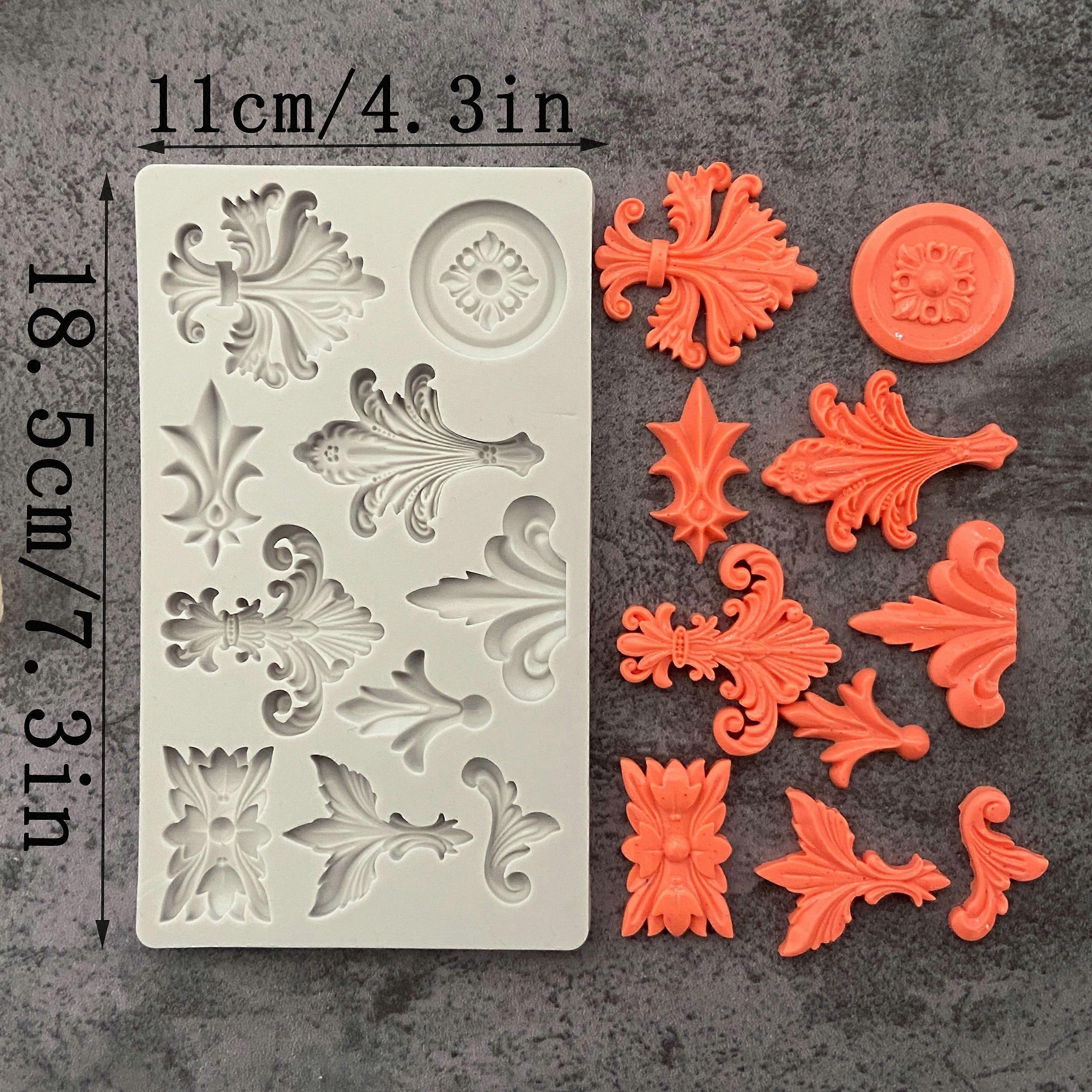 1個、ヨーロピアンビンテージレリーフコンビネーションパターンシリコンモールドフォンダンモールドケーキデコレーションツールチョコレートガムペーストモールド、シュガークラフト、キッチンゲージ