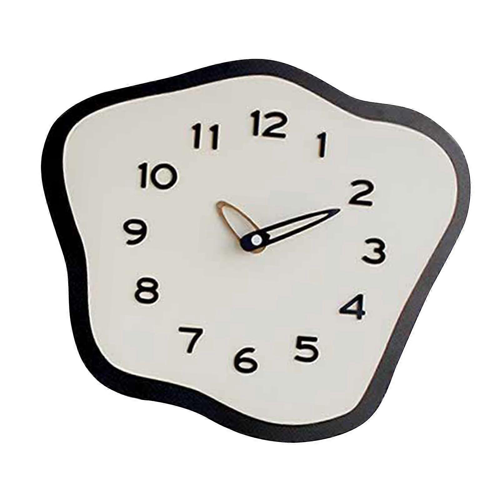 Wall Clock Large Arabic Numerals Hanging Clock for Kitchen Bedroom Classroom Non Swinging