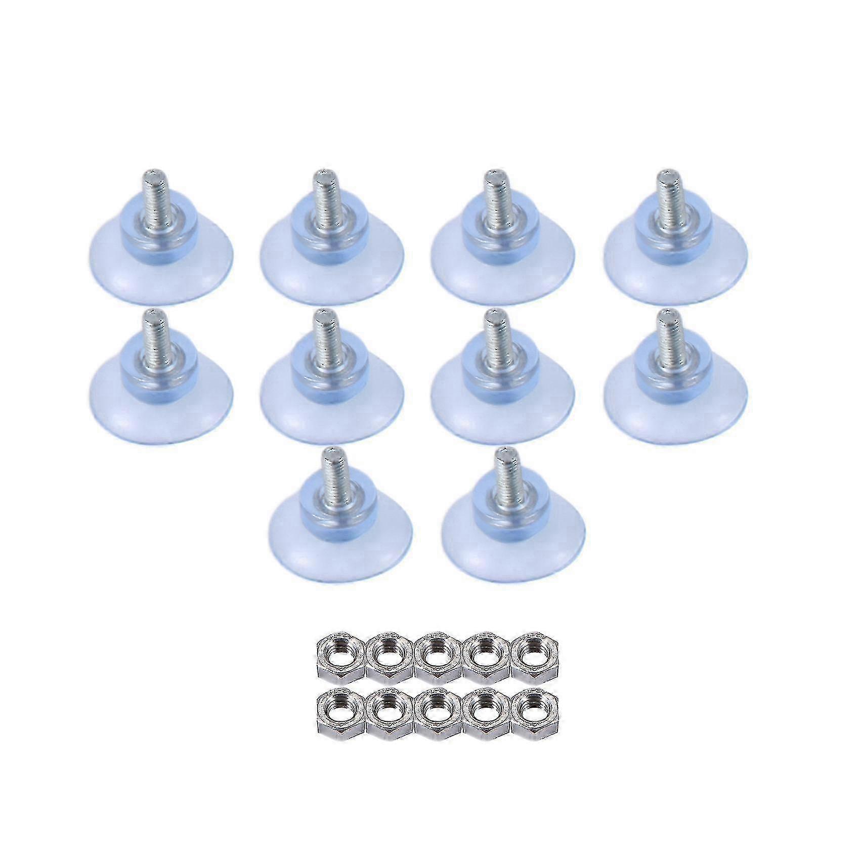10-pack Rubber Strong Suction Cups Replacement For Glass Tabletops With M6 Screws