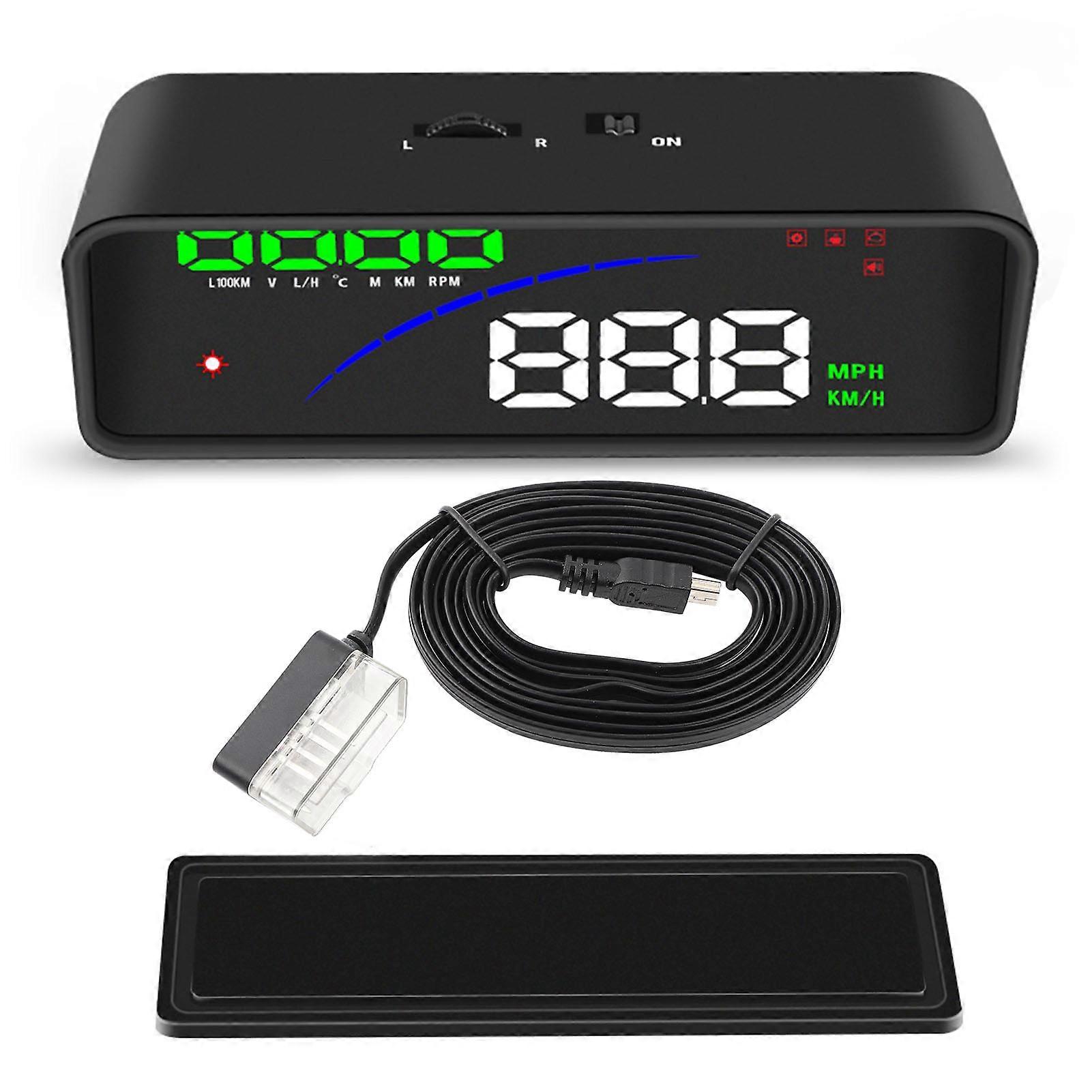 P9 Universal Car HUD Head Up Display OBD2 Fuel Consumption Speed Warning System