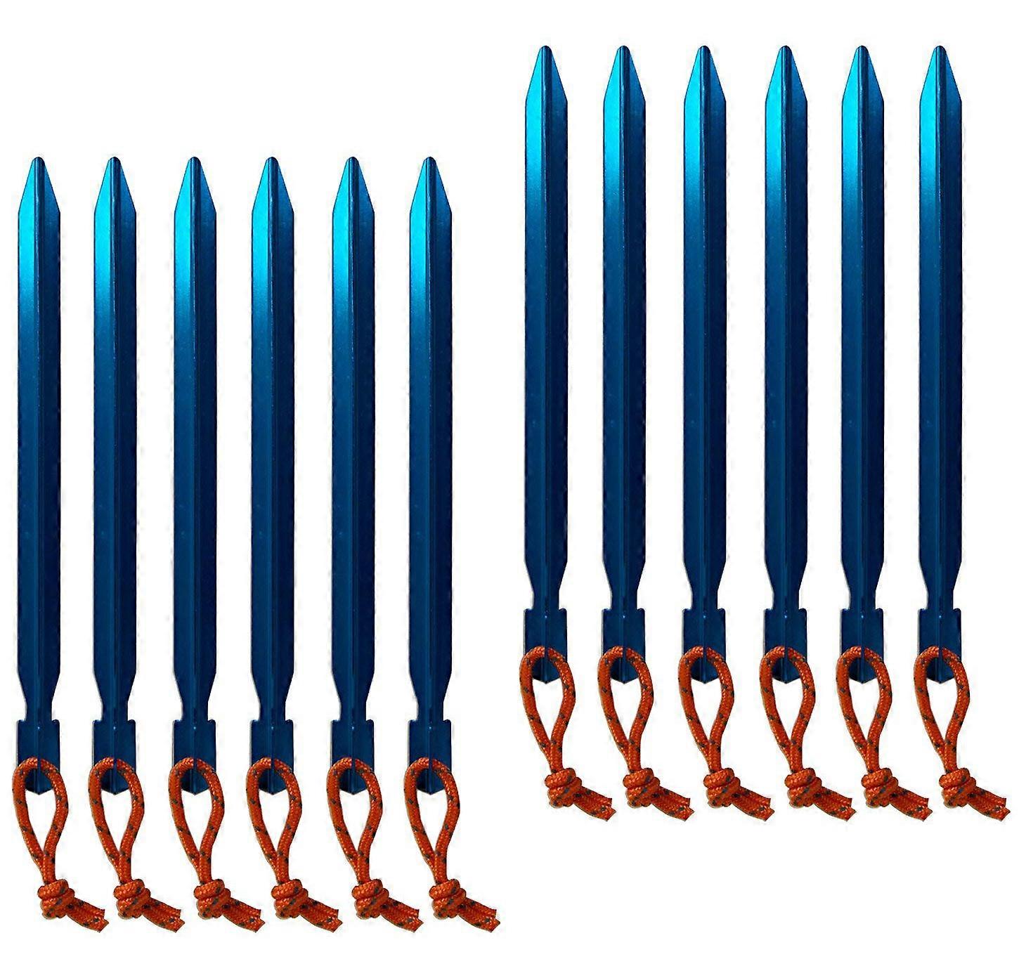 Picchetti per tende da esterno in alluminio da 12 confezioni, blu