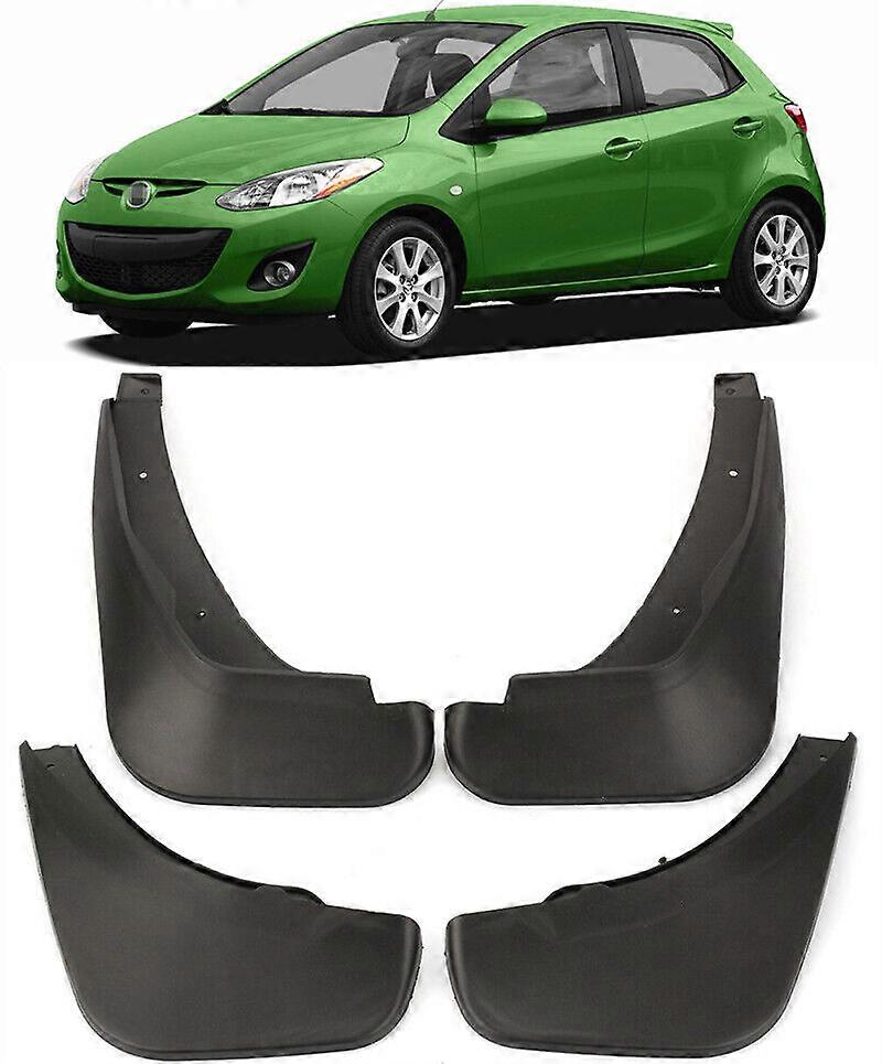 Genuine Front & Rear Splash Guards Mud Flaps For 2007-2014 Mazda 2 Hatchback