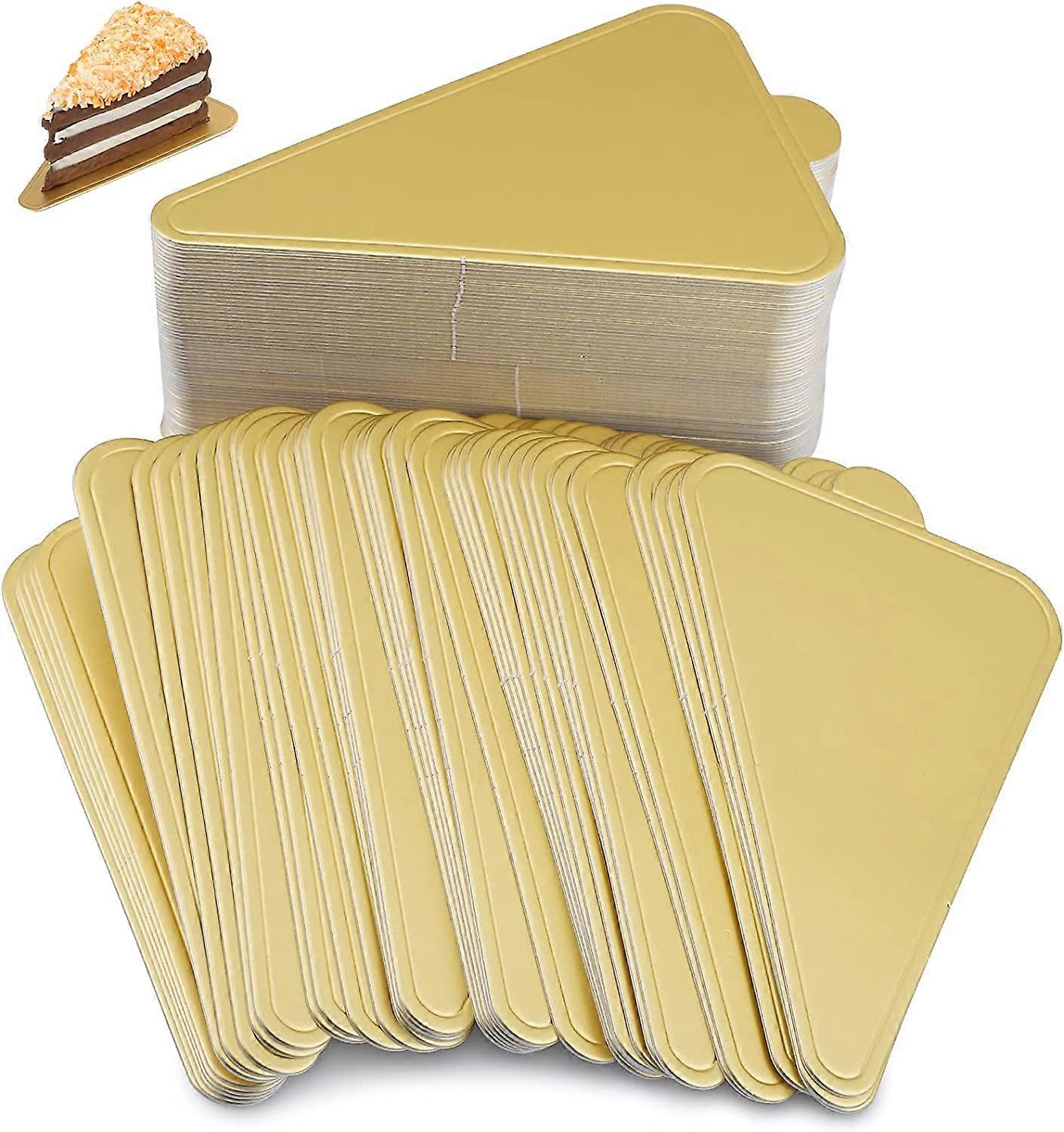 Mini Cake Boards 100 Pieces Mousse Cupcake Base Disposable Cake Base For Dessert Display Tray Cardboard Decorating Tools(Triangle)