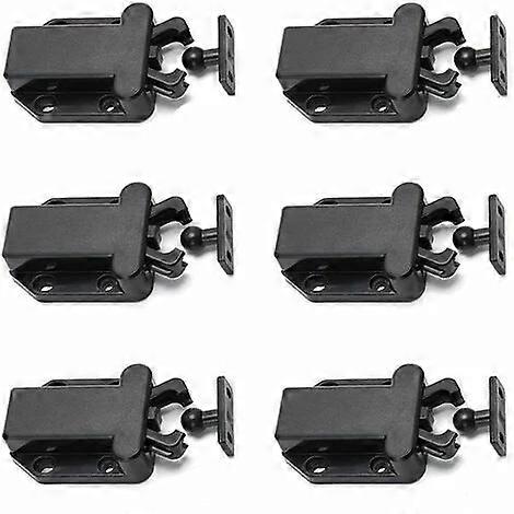 6stk usynlig dørstopper - bille (sort)