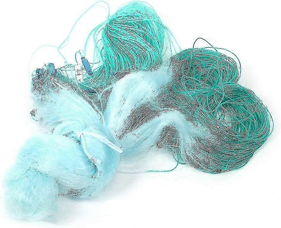 50m Length 1.5m Height Three Layers Heavy Fishing Net With Float Fishing Accessories Sink Net(4 Finger)