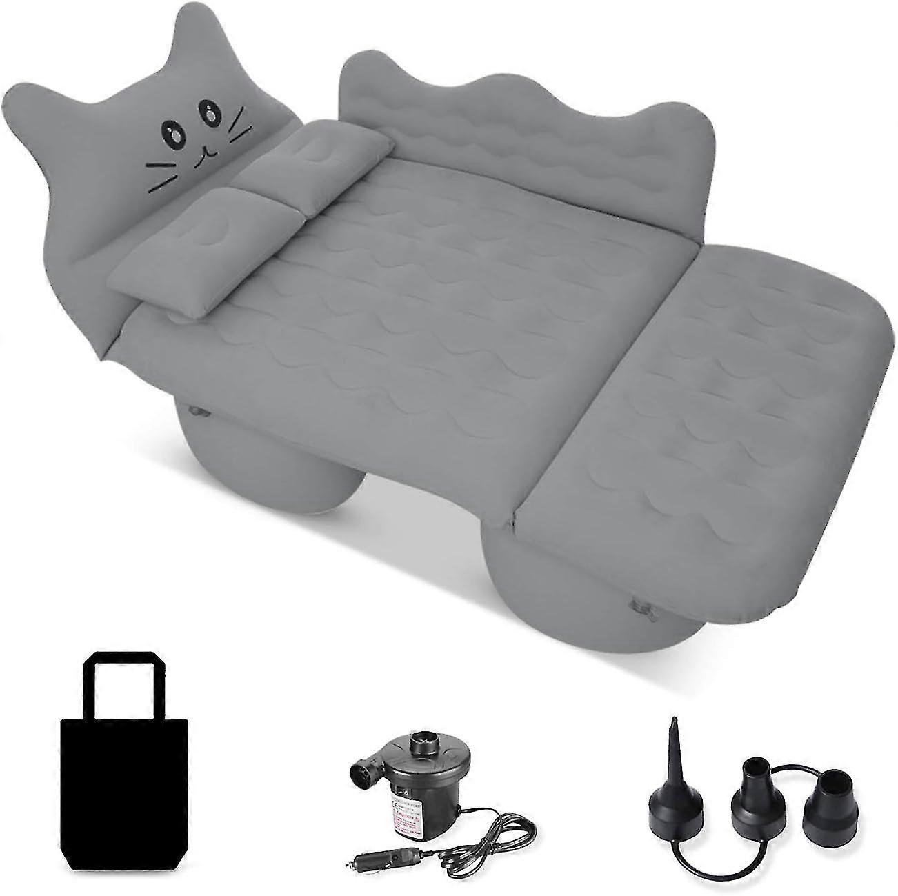 Car Air Mattress Happy Cat Inflatable Mattress With Pump Air Bed Camping Car Cushion For Travel Camping Backyard Beach