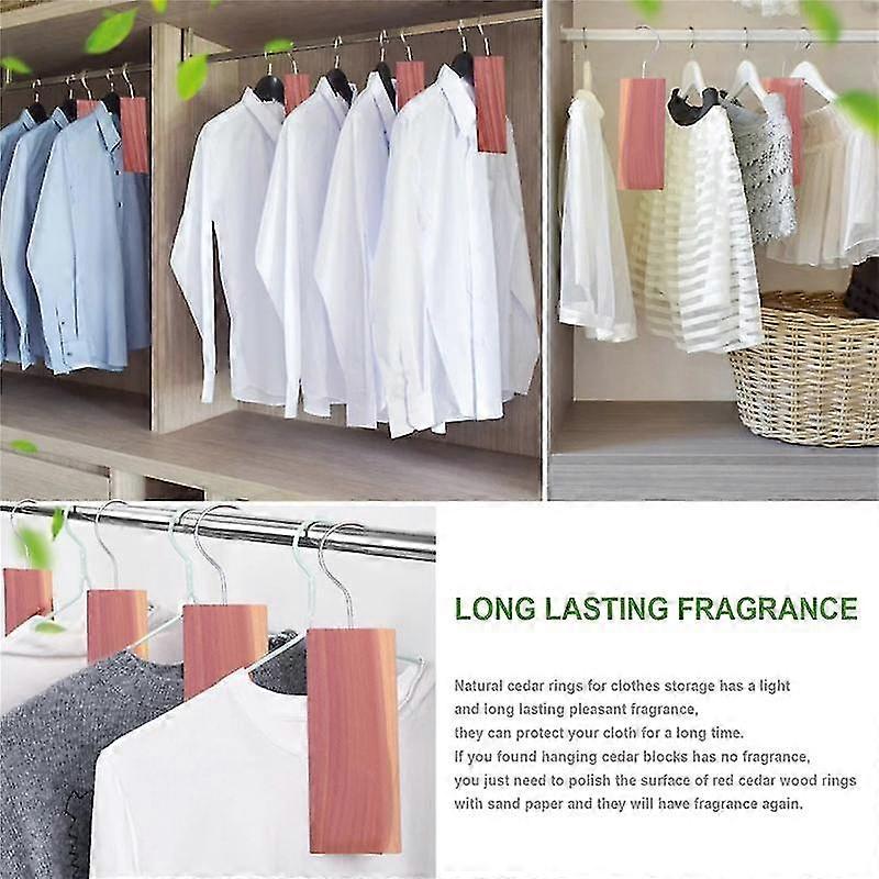 10pcs Hang Up For Clothes Storage Natural Wood Blocks For Closets Drawers