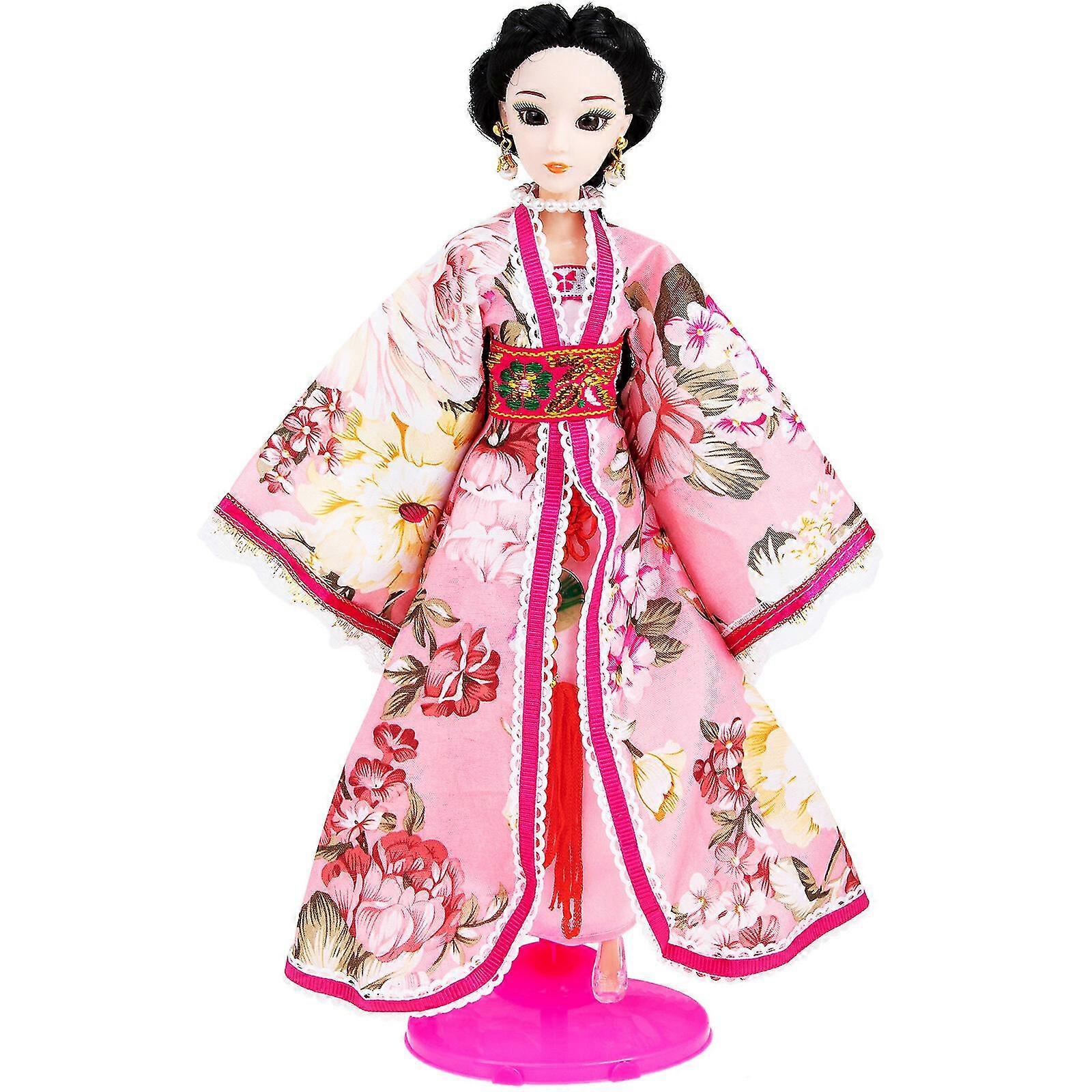 Monique Miniatur-Ornament-Set, 6 Japanische Kimono-Mädchenpuppen - Für Feengarten, Deko & Schlüsselanhänger