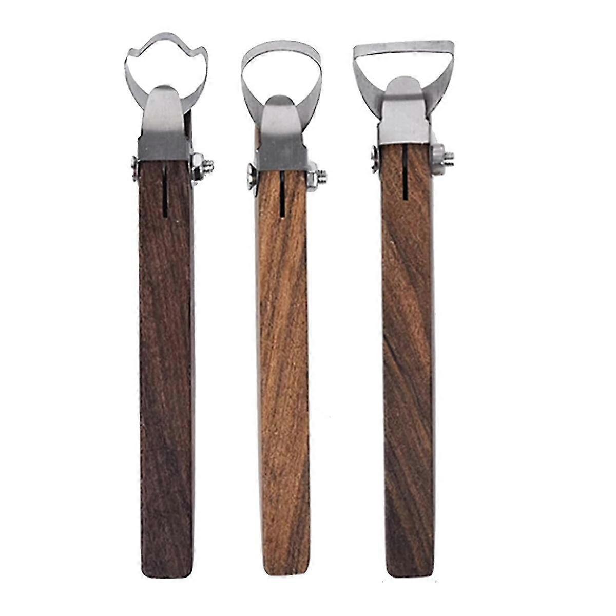 3Pcs Sculpture Scraper Pottery Carving Tool Pottery Cup Handle Shape Tool Clay Extruder Tool Mug Ha