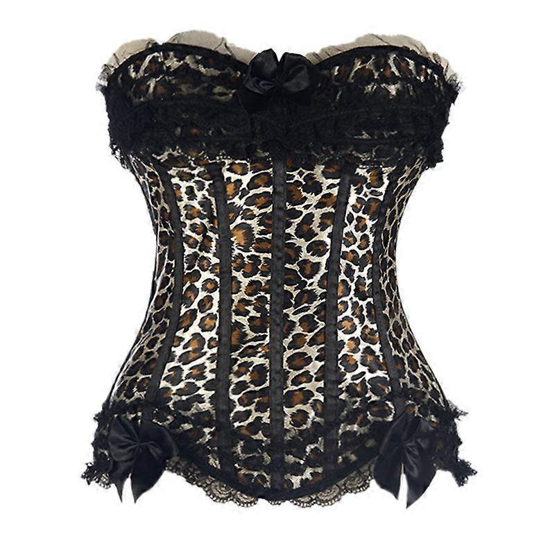 Plus Size Lace and Satin Overlay Corset X31327