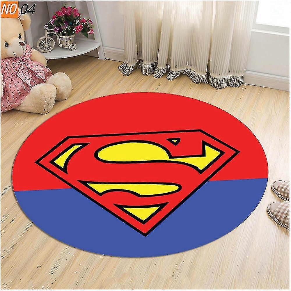 American Superhero Round Soft Printed Carpet Study,computer,living,bedroom Mat