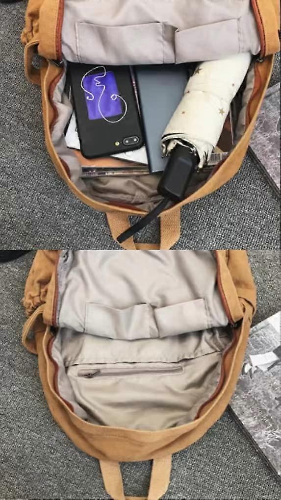 Mini Boho Canvas Backpack Vintage College School Backpack Women