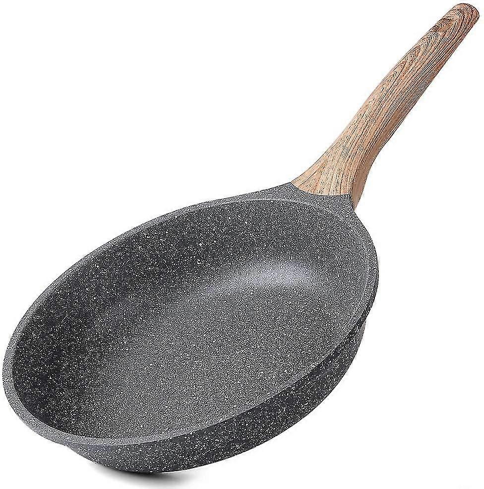 24cm nepřilnavá pánev, kamenné pánve, žulový povlak, indukční pánve na omelety. (šedá, 24cm)