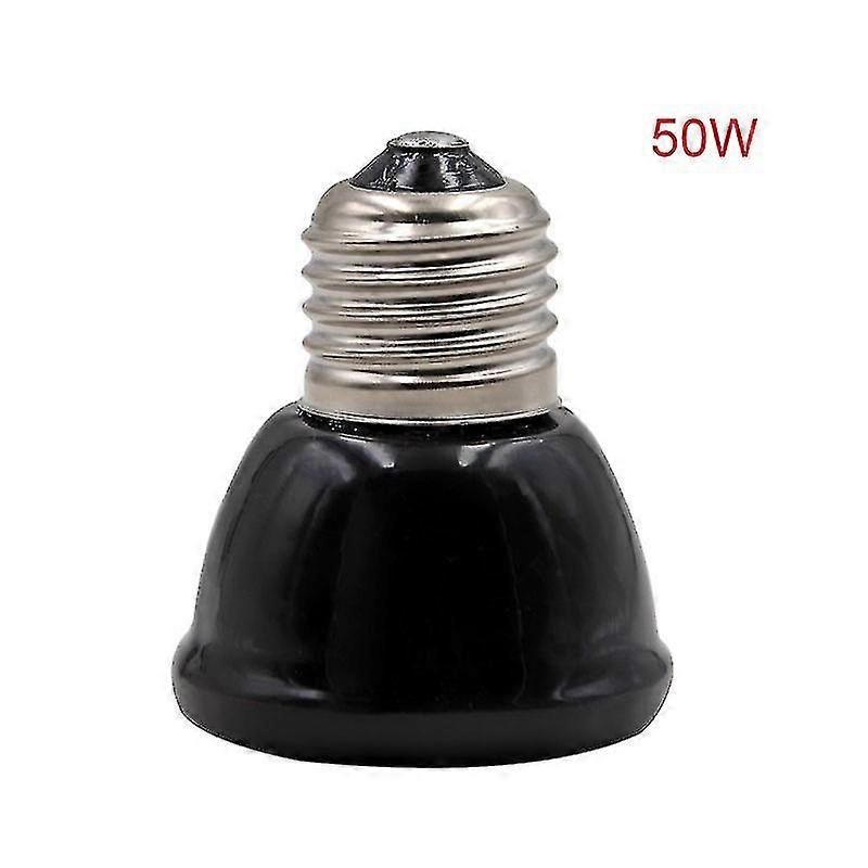 Mini Heating Lamp Pet Reptile Infrared Ceramic Light Bulb 220v Black 25w 50w 75w 100w Heat Emitter Reptile Lamp Reptile