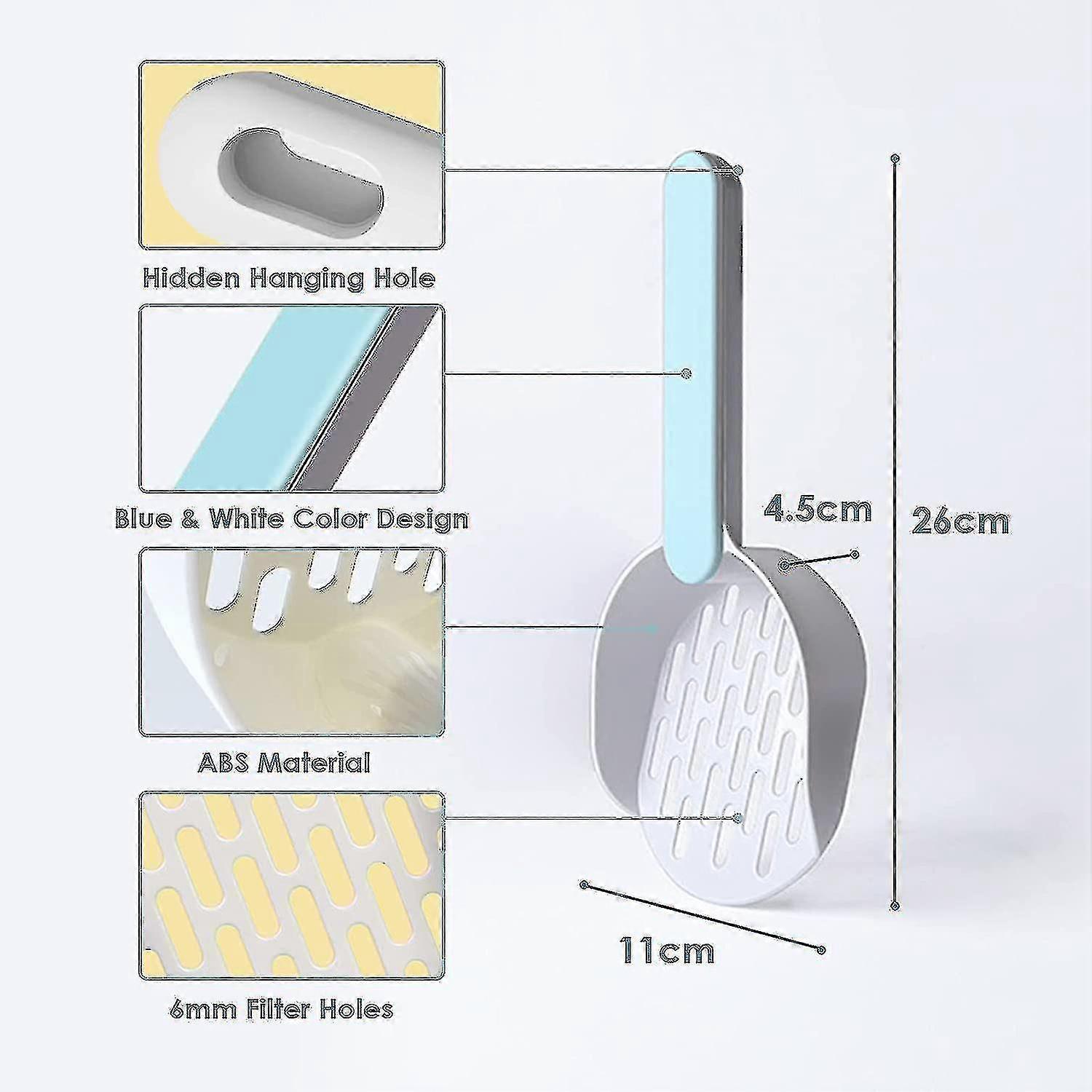 Cat Litter Scoop, Pet Litter Scoop, Made Of Durable Abs Plastic With A Comfortable Handle, Suitable For Most Types Of Cat Litte