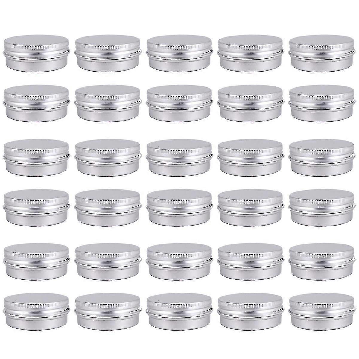 30 Pack Screw Top Lip Balm Tins Containers Lids (1oz)