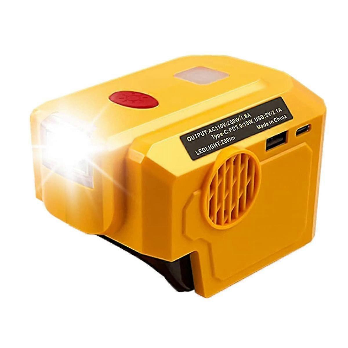 200w Netzteil Wechselrichter für 18V 20V Lithium-Batterie, DC 20V zu AC 120V Modifizierte Sinuswelle Power