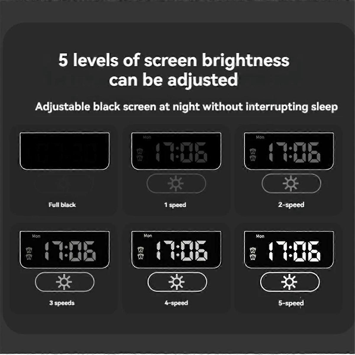 New Portable Bluetooth Speaker with Wireless Charging Atmosphere Light Clock Alarm Function Double