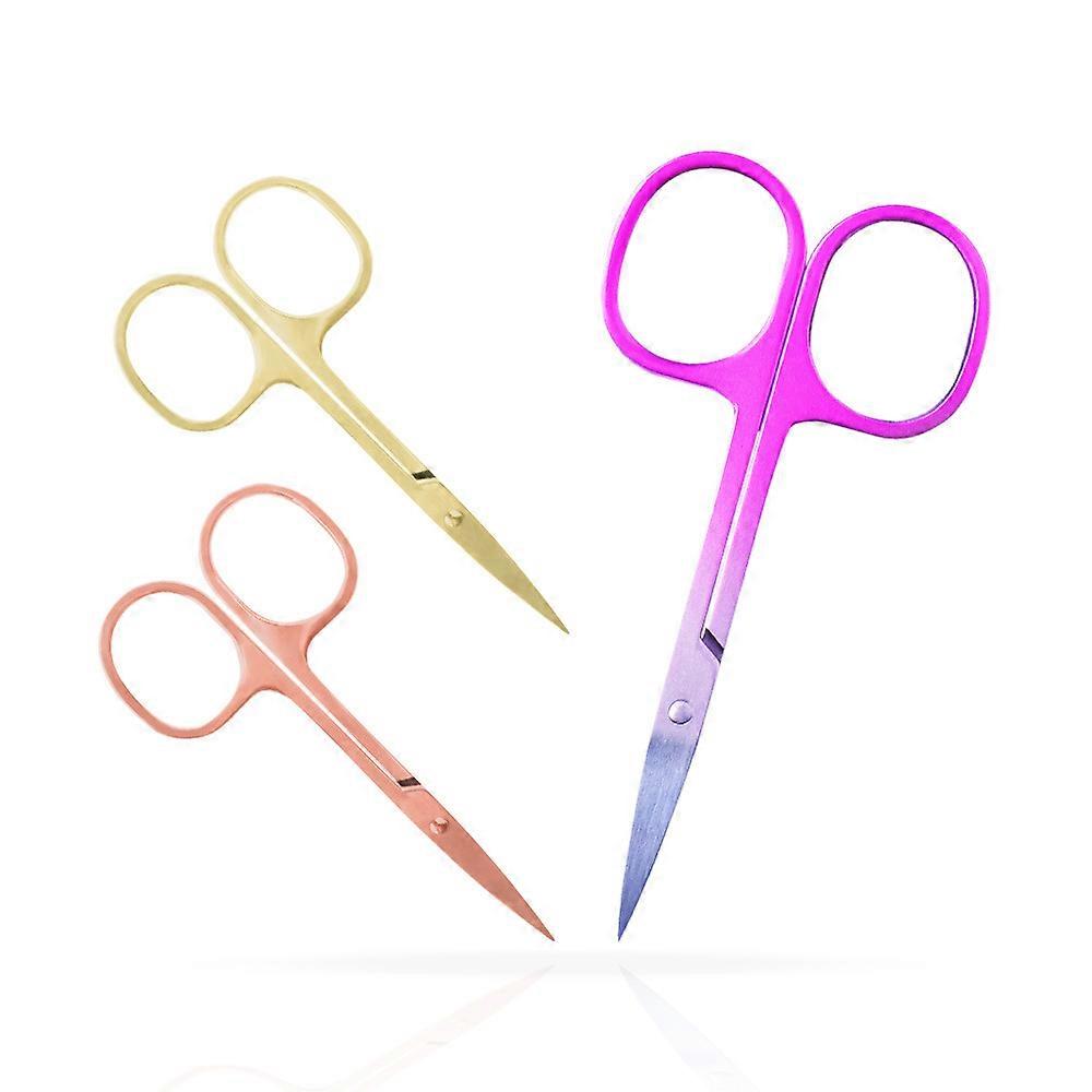 Scissors Flat Tip Eyebrow Tweezers Clamp Clip