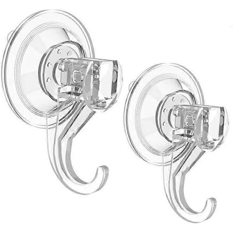2 Pack Suction Cup Hooks for Kitchen Bathroom Shower Glass