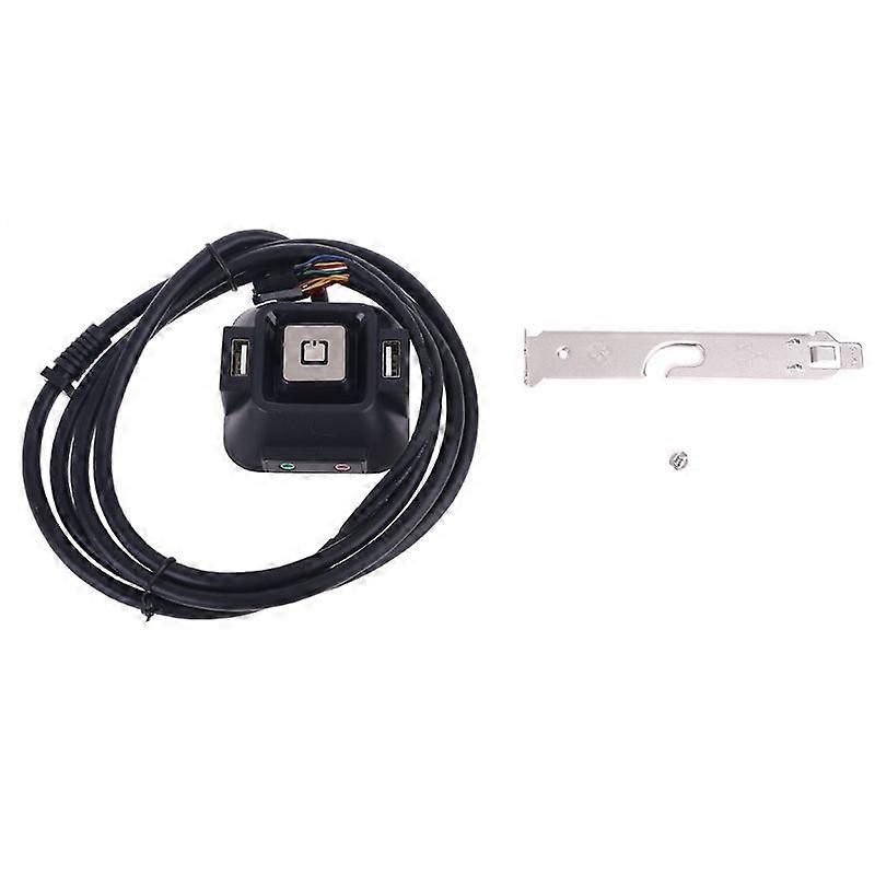 Multifunctional USB 2.0 Computer PC Switch External Power On/Off Reset Button