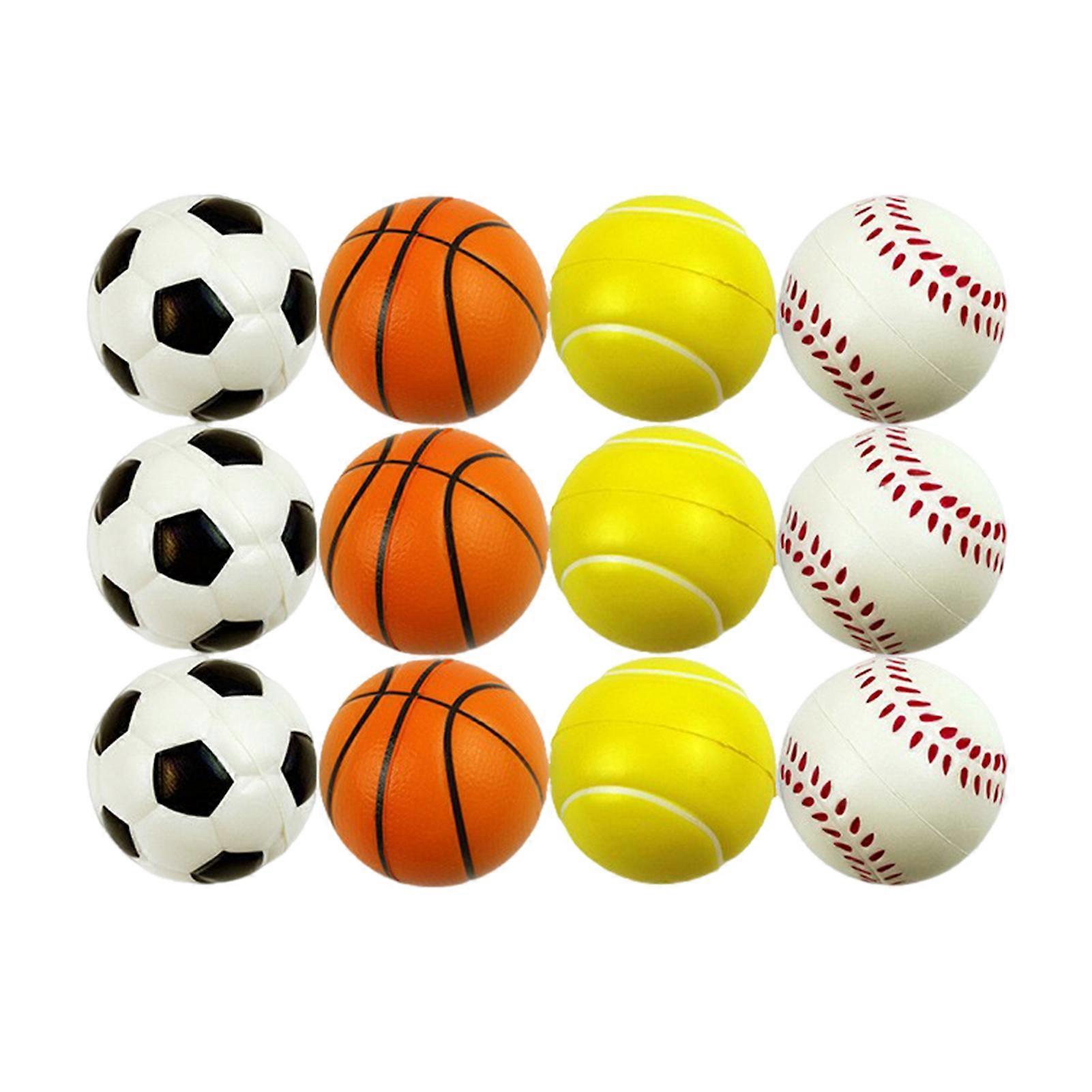 12Pcs Mini Ball Toy Anxiety Stress Relief Realistic Mini Squeeze Basketball Balls for Party Favor Decoration