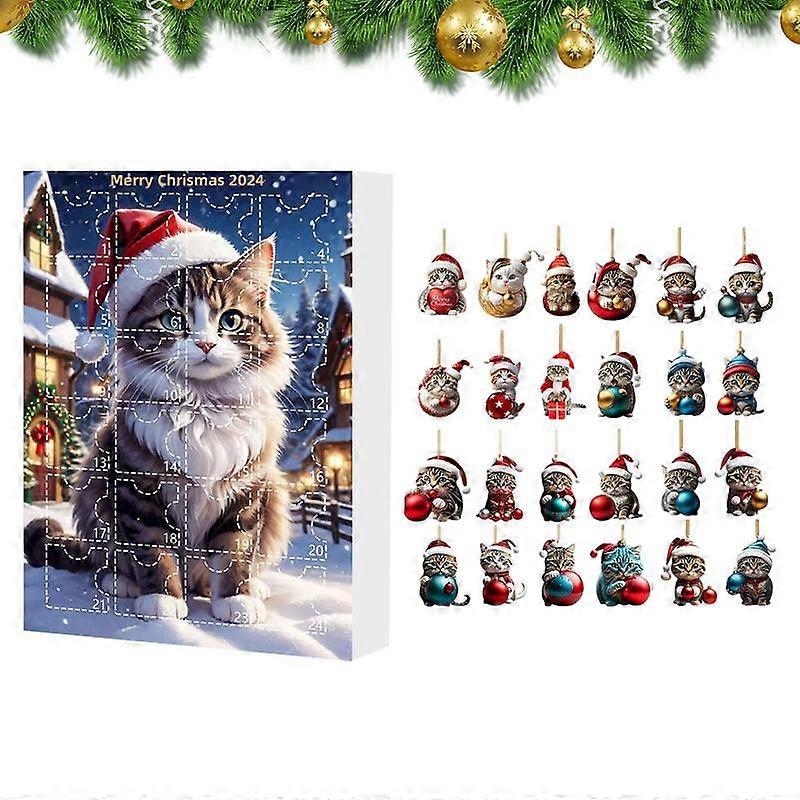 2024 Cat Christmas Holiday Advent Calendar 24 Days Christmas Advent Calendar