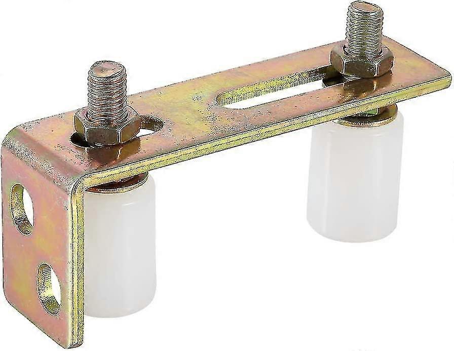Slide Gate Guide Roller With L Post Bracket, Adjustable Dual Nylon Rollers Gate