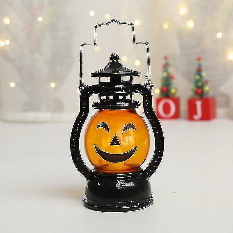 1-12pcspumpkin Skull Led Pony Lantern Halloween Decoration Prop Creative Holiday Bar Party