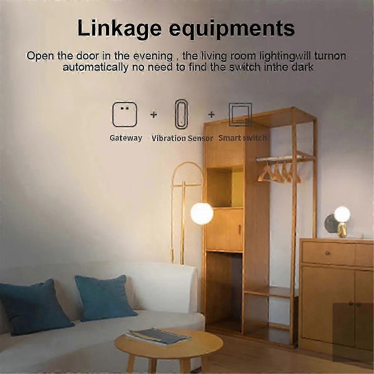 Tuya Zigbee Smart Vibration Sensor Tilt Detector Home Security Protection Smart Life App Real-time Monitor Alarm