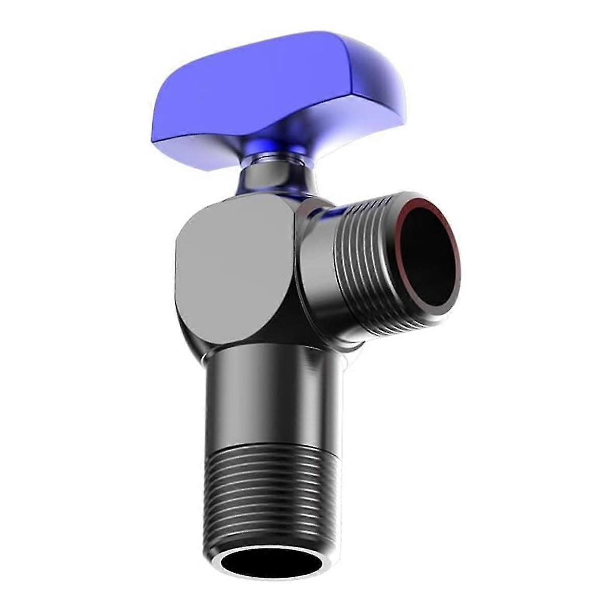1/2 Inch All Copper Ball Valve, Ball Core Full Open High Flow Angle Valve, Hot And Cold Water Control Ball Valve Blue