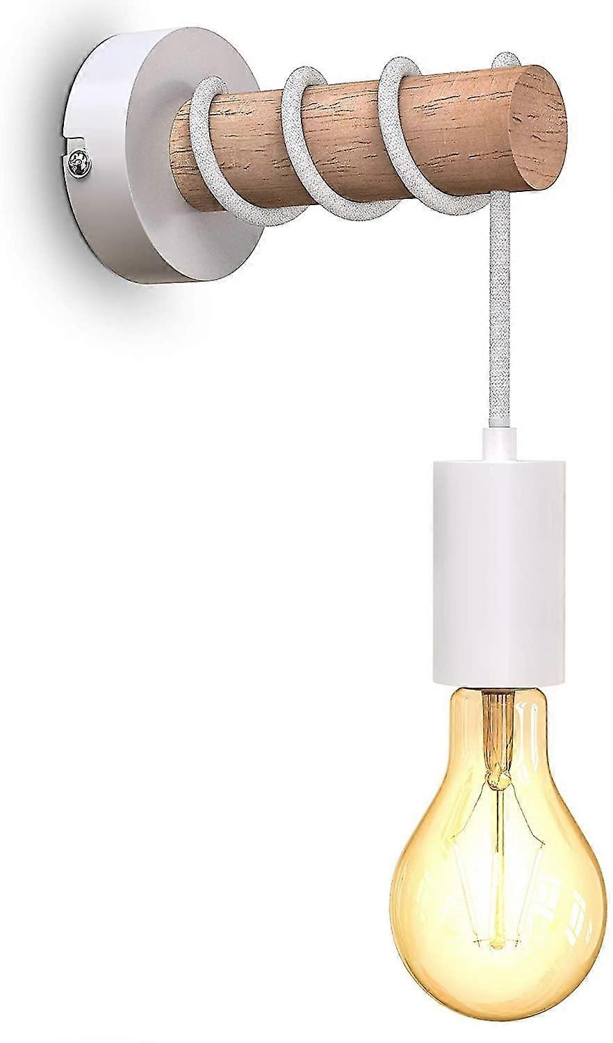Wall Lamp, Industrial Retro Design, E27 Socket, For 10w Max Led Bulb, White