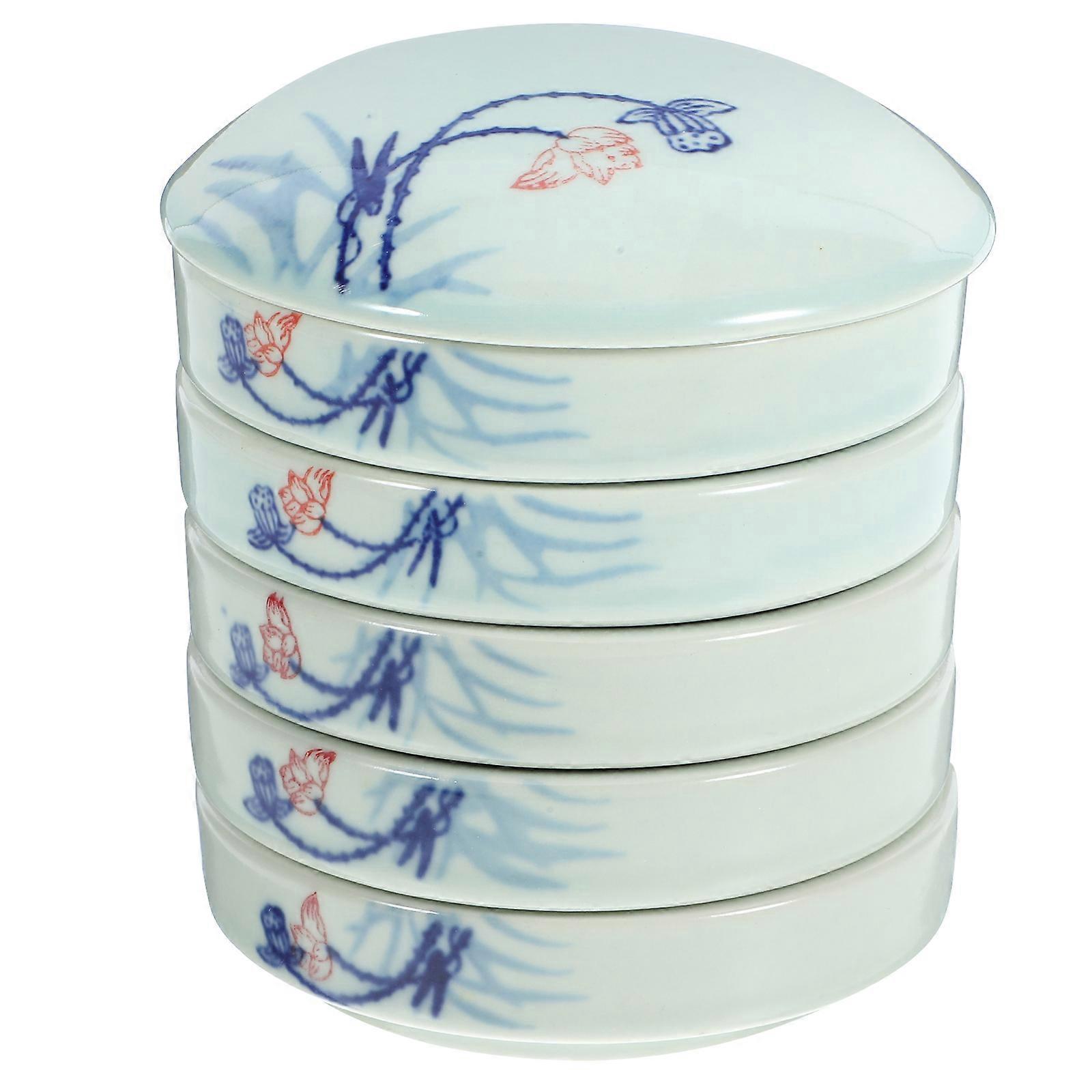 1 Set of Ceramic Color Mixing Trays Stacking Color Palettes Oil Painting Palettes Pigment Holders