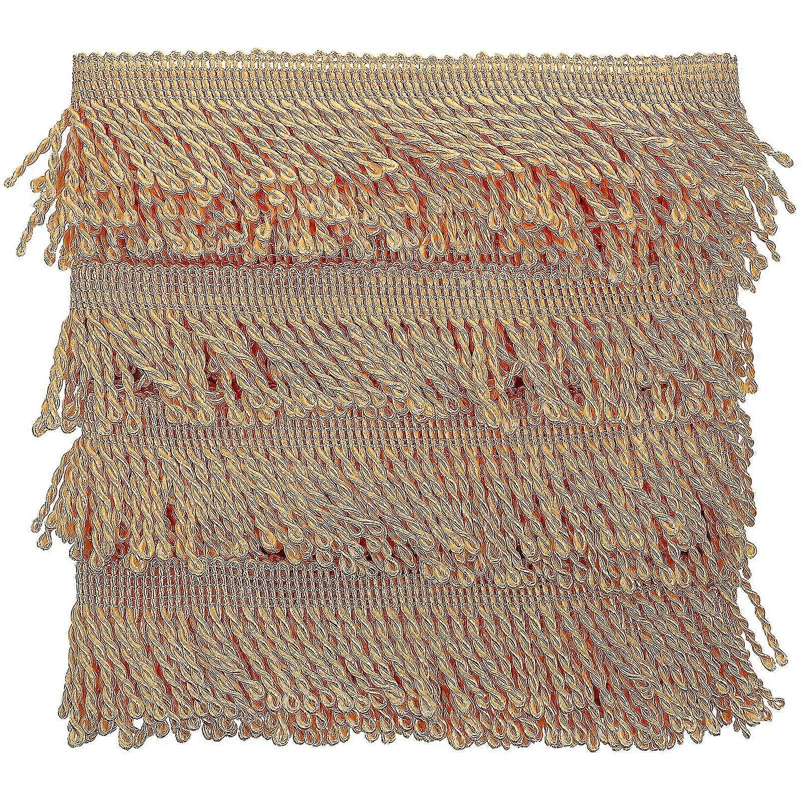 1 Roll of Fringed Trim Tassel Trim Elegant DIY Sewing Material for Curtain Making