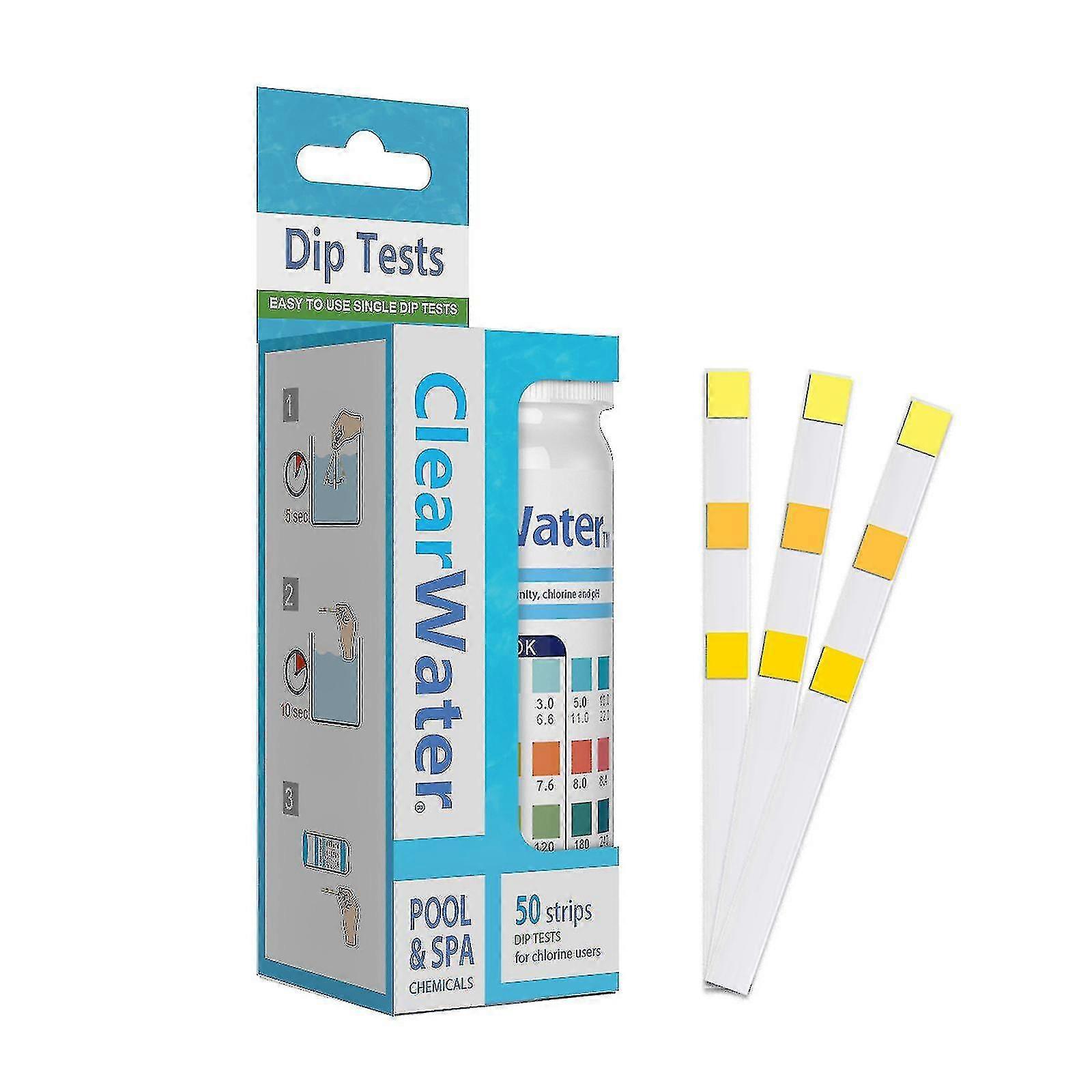 Pool Three-in-one Test Paper Total Alkalinity Accurate Quick Safety 50pcs Portable 50pcs/bottle White Ph Value