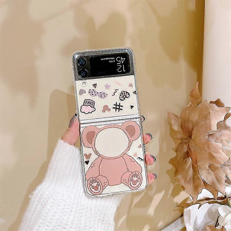 Transparent Protective Case For Samsung Galaxy Z Flip 3, Rigid Case With Photo Frame, Cute Funda Case