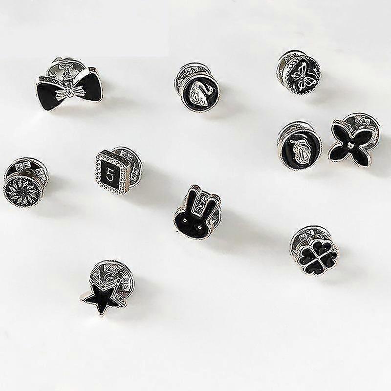 10 Pcs Clothes Buttons Anti-lighting Brooch Button Neckline Fixed Detachable Adjustable