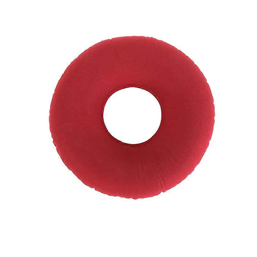 1 Pcs (Red) Inflatable Hemorrhoid Cushion Orthopedic Seat - Hemorrhoid Seat Ring Decubitus Ring Seat , Donut with Seat Cushion