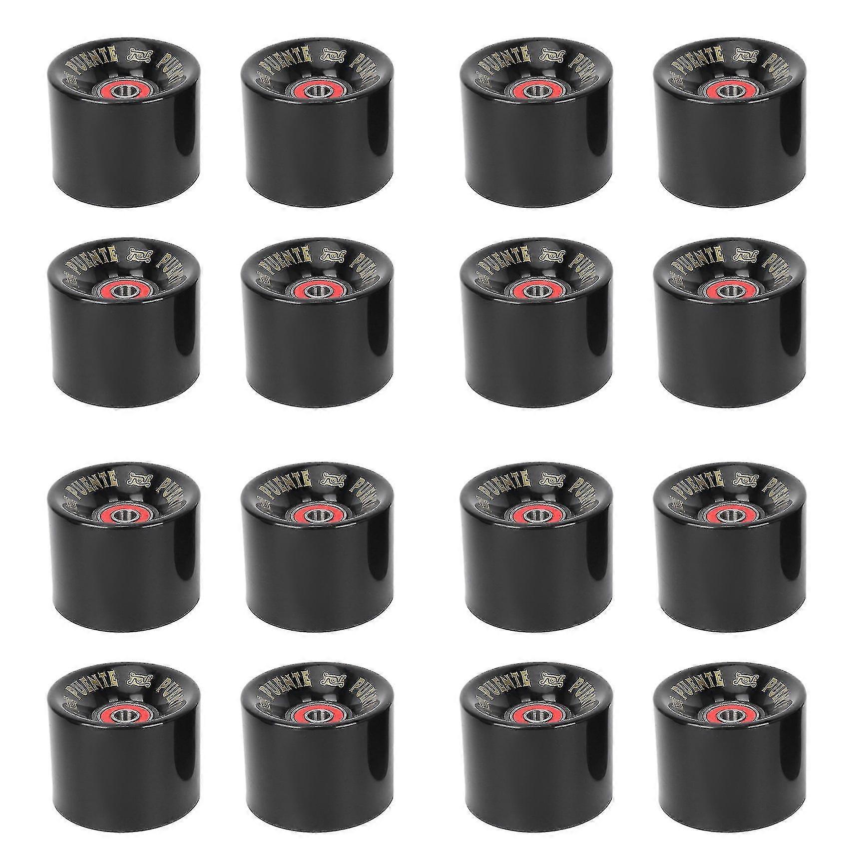 Puente 16pcs/セットクルーザースケートボードホイールPuホイールロングボードクルーザーホイールAbec-9ベアリング付き