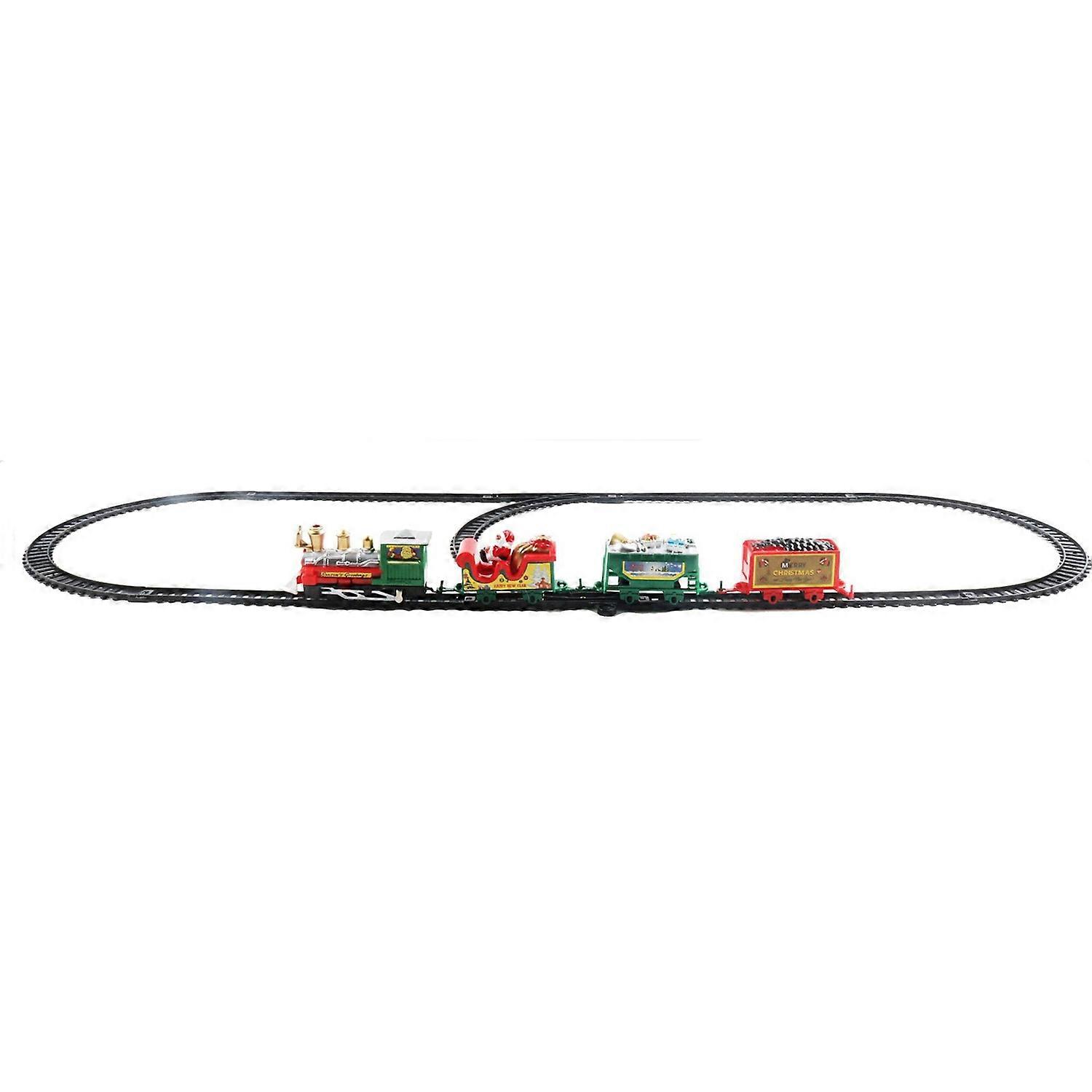 1 Set Christmas Electric Track Train Toy with Locomotive Carriages Track Educational Christmas