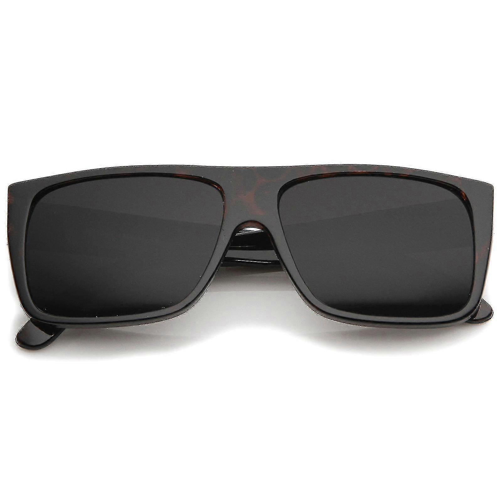 Retro Flat Top Wide Temple Eazy E Style Rectangle Sunglasses 57mm Mimenor