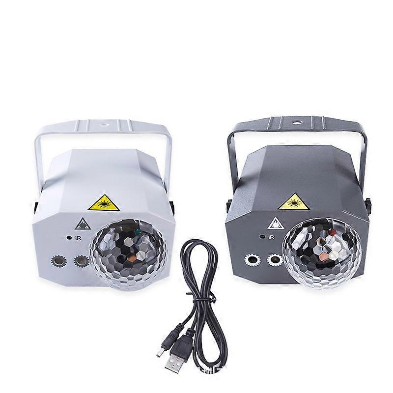 Party Lights Dj Disco Ball Lights with Pattern Projection and Sound Activation, RGB Color Strobe Stage Lighting