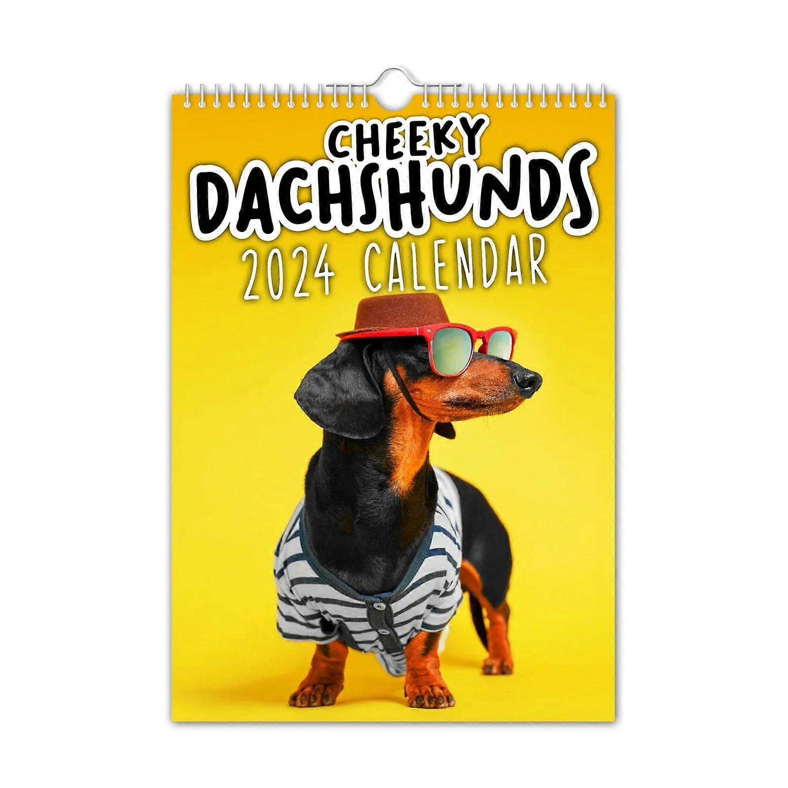 Freche Dackel Wandkalender 2024