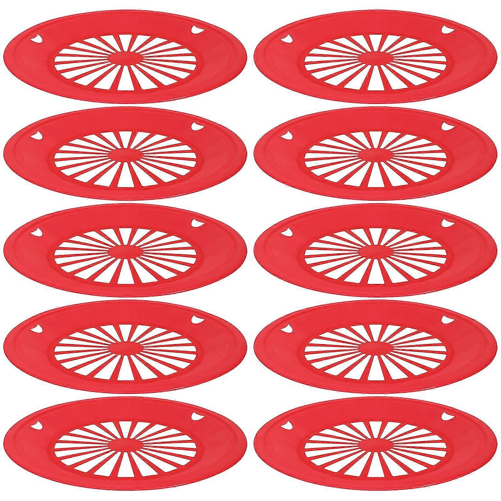 10pcs Bbq κάτοχος πιάτου χαρτιού πλαστικοί δίσκοι μπάρμπεκιου-FCY