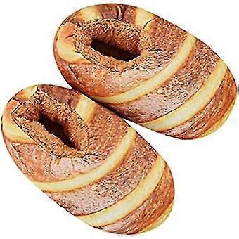 Women's Plush Slippers, Bread Slippers, Memory Foam Super Soft And Fluffy, Winter Cotton Warm Slippers, Slip-on Home Soft And Fun Slippers, Non-slip S