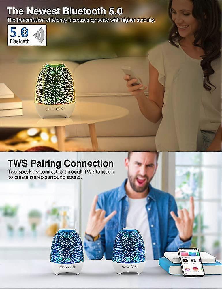 Night Light Bluetooth Speaker Bedside Lamp Touch Control Multi Color Led Mood