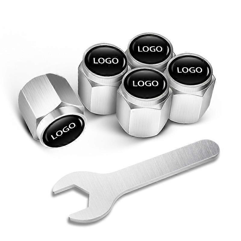 5pcs Car Wheel Tire Valve Caps with Wrench Decoration For Porsche Panamera Spyder Carrera Macan Boxster Cayman Cayenne 911 970 9-Motor Vehicle Wheel P
