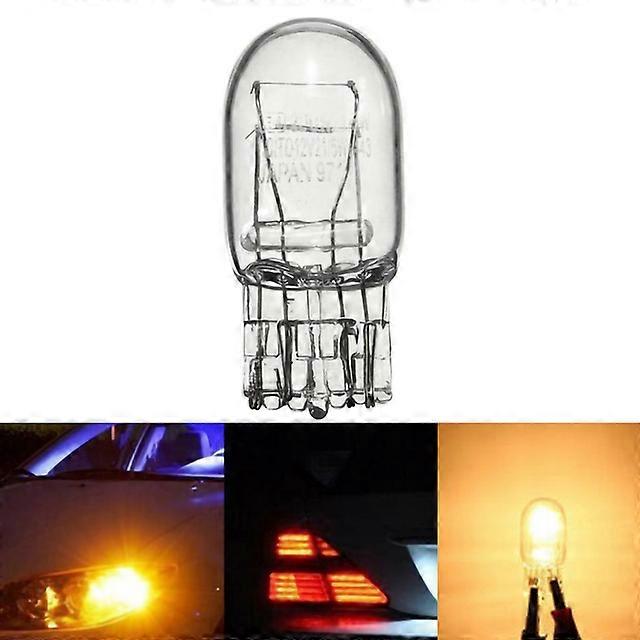 1 PCS T20 7443 7440 580 W21 5W Clear Glass DRL Turn Signal Brake Stop Tail Indicators Lights Error Free Halogen Bulb