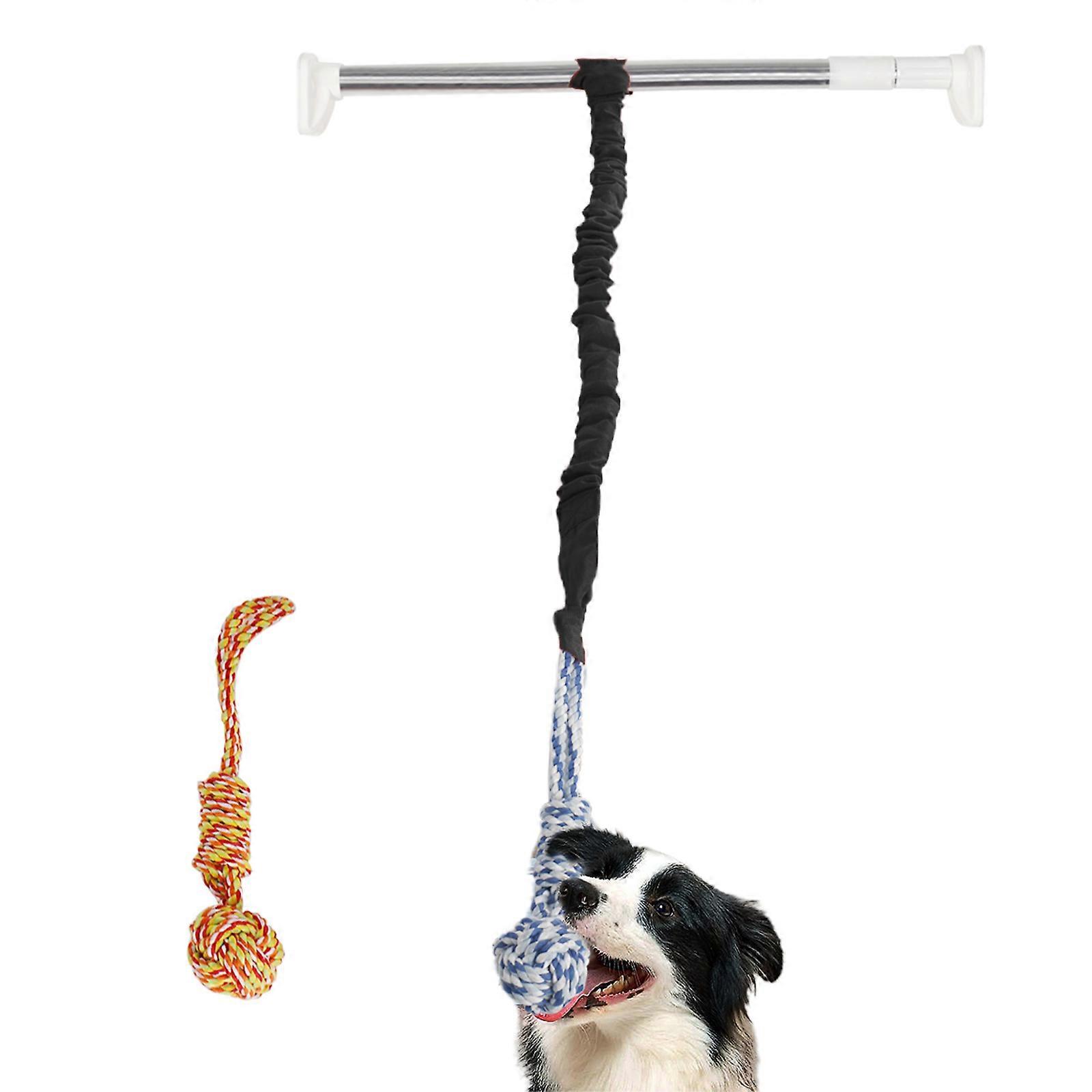 Tug Dog Toy Knotted Rope Ball Black Handle Fetch Strong Tough Puppy Toys New,Dog Toy Sturdy Creative Durable Pull Rope Ball